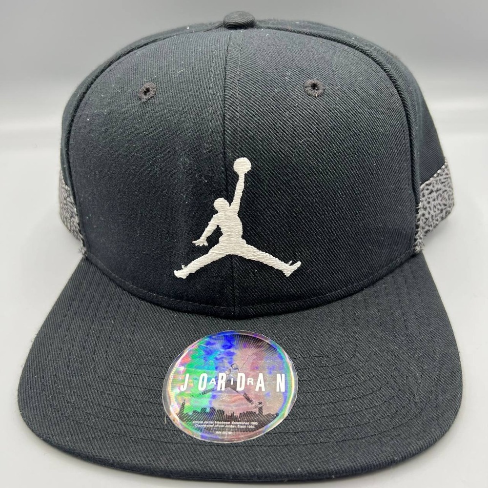 Air Jordan Hat Men Black Cement Elephant Jumpman Nike Air Snap Back Cap‎